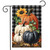Briarwood Lane Fall Checkered Pumpkins Garden Flag with orange, white, and black pumpkins on plaid background.