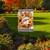 Briarwood Lane Welcome Fall Wreath Garden Flag with sunflowers, pumpkins, and plaid border outdoor decor.