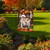 Briarwood Lane Thankful Chipmunks garden flag with chipmunks, pumpkins, and utensils on a wooden background.