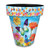 Large planter with colorful butterflies and flowers on a blue background, Fluttering Butterflies design.