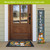 Fall Winter Gnomes Pine Reversible Porch Leaner with colorful gnomes and welcome sign on porch.