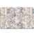 Vintage Patchwork Comfort Mat with hexagonal floral pattern in blue, beige, and yellow on cream background.