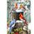 Winter Woodland Birds Garden Flag with blue jay, cardinal, and other birds on snowy tree stump.