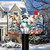 Snowman and Birds Mailbox Cover with winter scene, snowman, birds, and red berries on mailbox.
