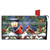 Winter Glow Cardinals Oversized Mailbox Cover with snow, pine, and red birds on a fence.