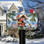Winter Birdhouse Gathering Mailbox Cover with colorful birds, snow, pine, and red berries on a mailbox.