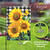 Metal dragonfly garden flag weight by Briarwood Lane, keeps flags secure on green grass outdoors.
