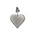 Metal heart garden flag weight, silver, heart shaped, with attached metal clip.