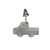 Metal truck garden flag weight, silver color, detailed design with clip for hanging garden flags.