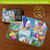 Easter Gnomes Holiday 1000 Piece Jigsaw Puzzle with colorful gnomes, eggs, and flowers on wood.
