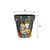 Fall Gnomes Small Planter, 8" tall and wide, featuring colorful gnomes, pumpkins, and sunflowers design.
