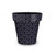 Blue Geometric Small Planter with gold geometric pattern on navy background, small size decorative pot.