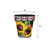Small Ladybugs and Sunflowers planter with black and white checkered pattern, 8" tall and wide.