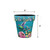 Springtime Hummingbirds Small Planter, 8" tall, 8" wide, colorful hummingbird design on blue background.