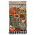 Bountiful Bushel Cotton Hand Towel with vibrant pumpkins, sunflowers, and bird on rustic wood background.