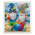Summer Gnomes Swedish Dishcloth with colorful beach gnomes and beach ball design.