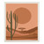 Sunset Desert Swedish Dishcloth with desert landscape and cactus design in orange and green hues.