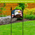 American Eagle Patriotic Acrylic Art Sign with American flag design on black garden sign stand.