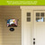 American Eagle Patriotic Acrylic Art Sign with USA flag and eagle on beige house exterior wall.