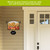 Sunflowers in Pumpkin Acrylic Art Sign with house number 567 on beige siding wall.