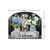 Crated Mason Jars acrylic art sign with welcome text and colorful flowers on wooden base displayed.