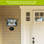 Crated Mason Jars Acrylic Art Sign with floral design and welcome text on house wall bracket.