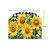 Checkered sunflower acrylic art sign with three yellow sunflowers and black and white background measures 8.25"x10.25".