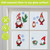 Winter Gnomes Window Clings, four festive gnome designs on white background with snowflakes and decorations.