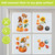 Fall Gnomes Window Clings, four seasonal stickers with gnomes, pumpkins, and leaves on glass surface.