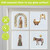 Away in a Manger Window Clings, nativity scene stickers on a glass surface, four pieces set.