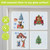 Holiday Cheer Dogs Window Clings, four festive designs on white background with dogs and Christmas trees.