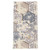 Vintage Patchwork Cotton Hand Towel, beige background with blue and brown hexagonal floral patterns.