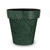 Dark green medium planter with white leaf pattern, Tropical Leaves design, medium size, ceramic look.