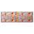 Colorful Flowers Oversized Comfort Mat, pink background with vibrant floral pattern and green leaves design.