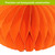 Orange Pumpkin Honeycomb decorative item, medium size, precision cut with honeycomb construction, 4.8 x 6.3 inches.