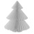 White Tree Honeycomb small magnetic paper decor, 4.8 x 3 inches, white color, pleated design.