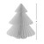 Small white tree-shaped paper decor, 4.8 x 3 inches, White Tree Honeycomb magnetic paper decoration.