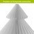 Small white tree shaped magnetic paper decor with honeycomb details, 4.8 x 3 inches, precision cut.