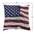 American Flag Waving Indoor Pillow, 18" x 18", red, white, and blue star and stripe design.