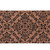 Black damask design on medium coir doormat, 24 x 36 inches, brown and black floral pattern.