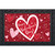 Red Heart Toss Doormat with white and pink hearts and Happy Valentine's Day text.