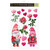 Valentines Gnomes Window Clings, red and pink gnomes, roses, and hearts on white background stickers.