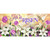 He Is Risen Lillies Mini Mat with colorful flowers and dove on sunny background design.