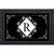 Black and white monogram doormat with floral design and letter R on a decorative background.