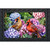 Perched Cardinals Doormat with colorful hydrangeas and two vibrant cardinals in a decorative black frame.