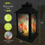 Briarwood Lane American Flowers Lantern with shatter-resistant acrylic panels and patriotic floral design in black.