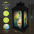 Briarwood Lane Fancy Peacock Lantern, black metal, shatter-resistant acrylic, colorful peacock design, 5.5 x 13 inches.