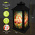 Briarwood Lane Flamingo Pair Lantern, black metal outdoor lantern with shatter-resistant acrylic flamingo design panels.