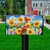 Cardinals and Sunflowers oversized mailbox cover with vibrant yellow flowers and red cardinals on white fence.