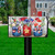 American Flowers Oversized Mailbox Cover with patriotic jars and flowers on a wooden background.